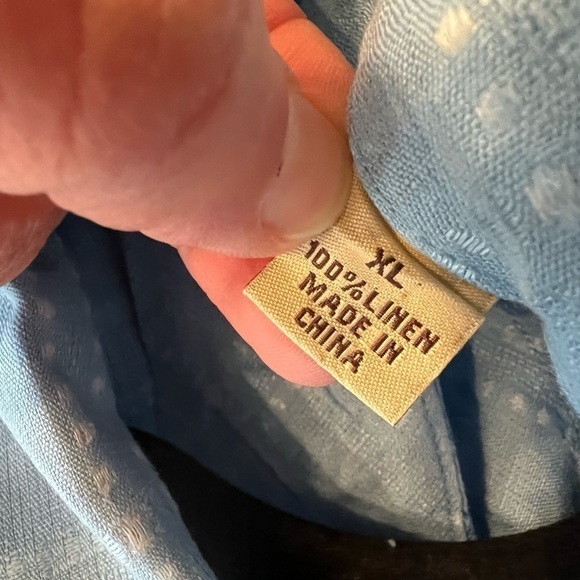 Tommy Bahama 100% Linen Men's Mixed Weave Button Front Casual Shirt / XLarge - Picture 12 of 12